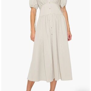 Melloday Tie Cuff Midi Shirtdress